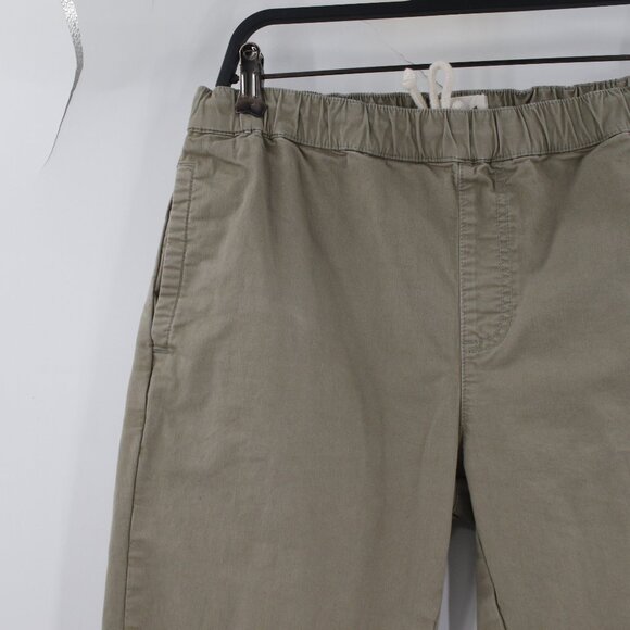 pact pants men's large drawstring flat front green 30x31 organic cotton blend - Picture 2 of 12